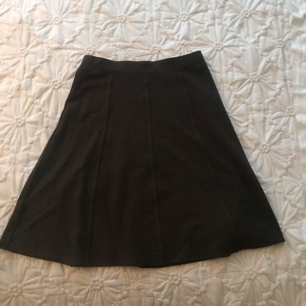 Olive forest green wool Eileen Fisher skirt